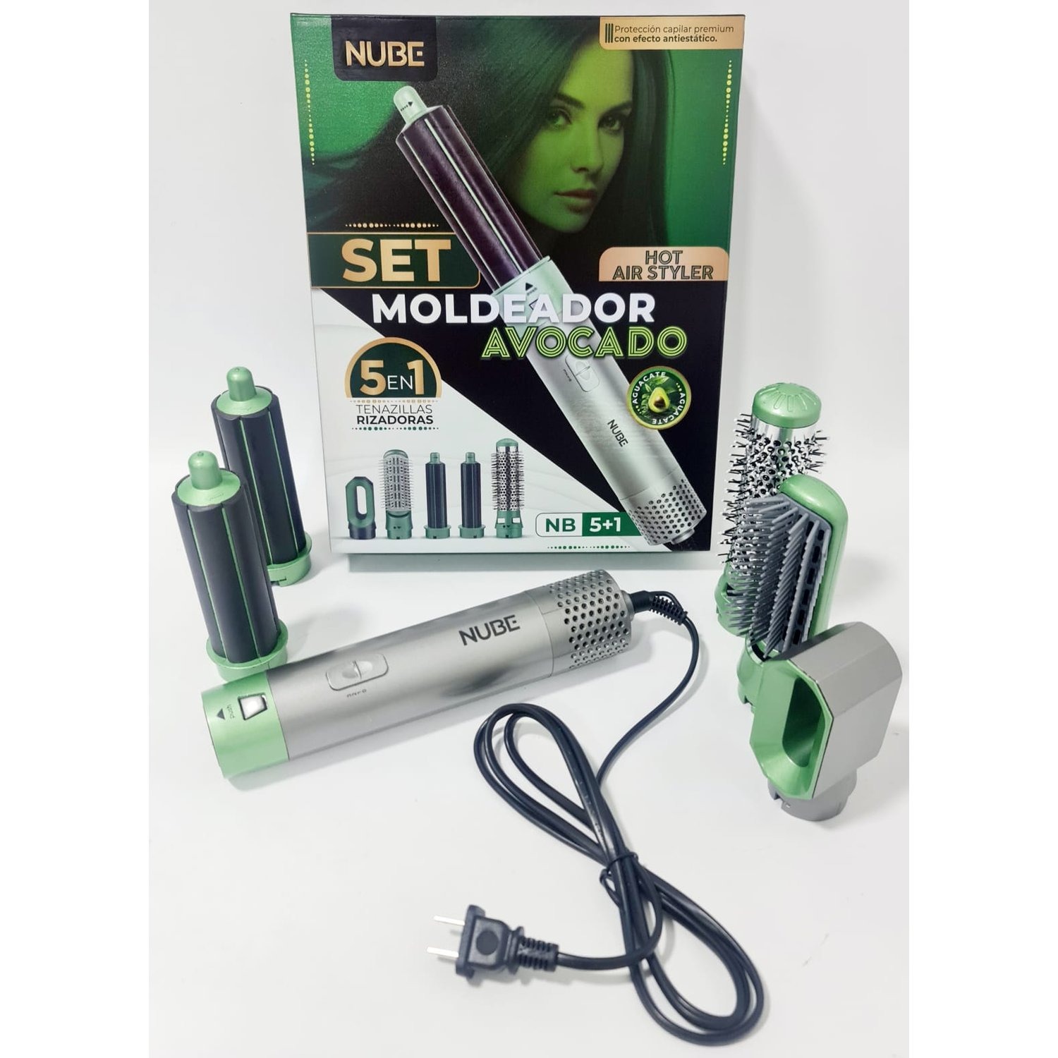 Miniatura 2 de Cepillo Voluminizador 5 en 1 Aguacate